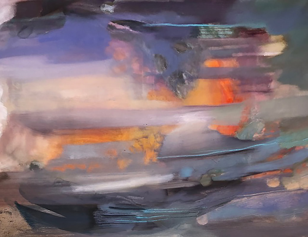 Landing, Anne Leveque Abstract Oil