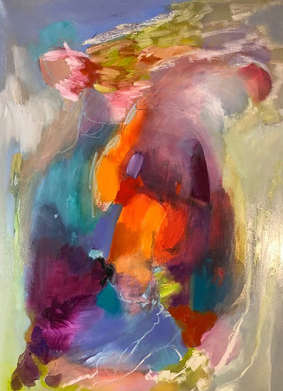 Snowbear, Anne Leveque Abstract Oil